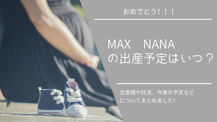Maxのnana ナナ の出産予定はいつ 旦那や妊活についても調査 らいふはっくん